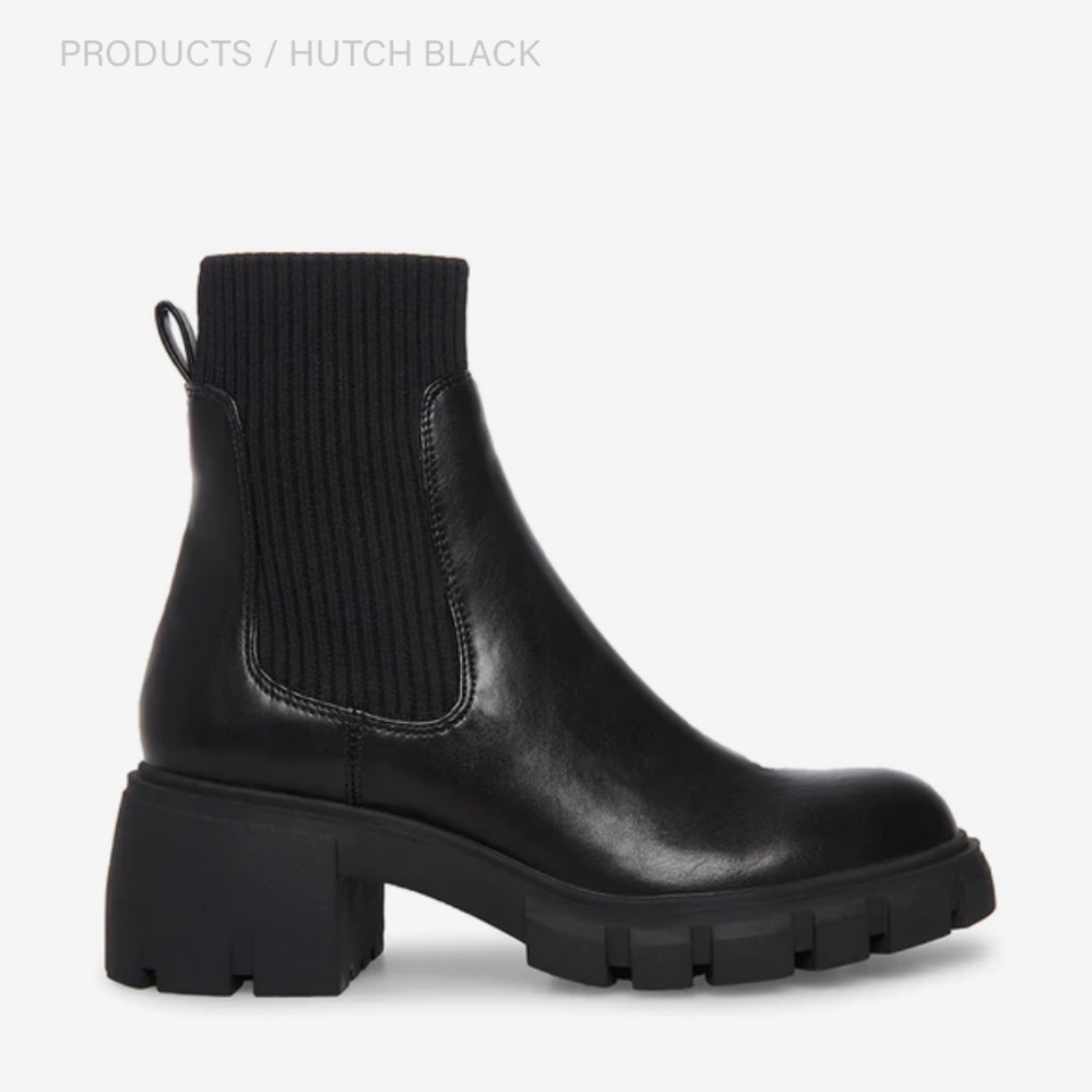Steve Madden Chunky Chelsea Boots - HUTCH BLACK